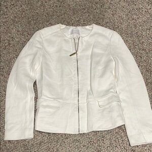 Hugo boss White zip front Women's blazer